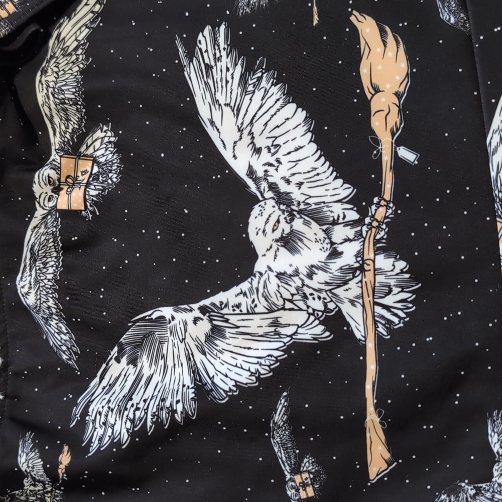 Blackmilk x Harry Potter Owl Post Hedwig Broomstick Short Overalls Large - Picture 5 of 12